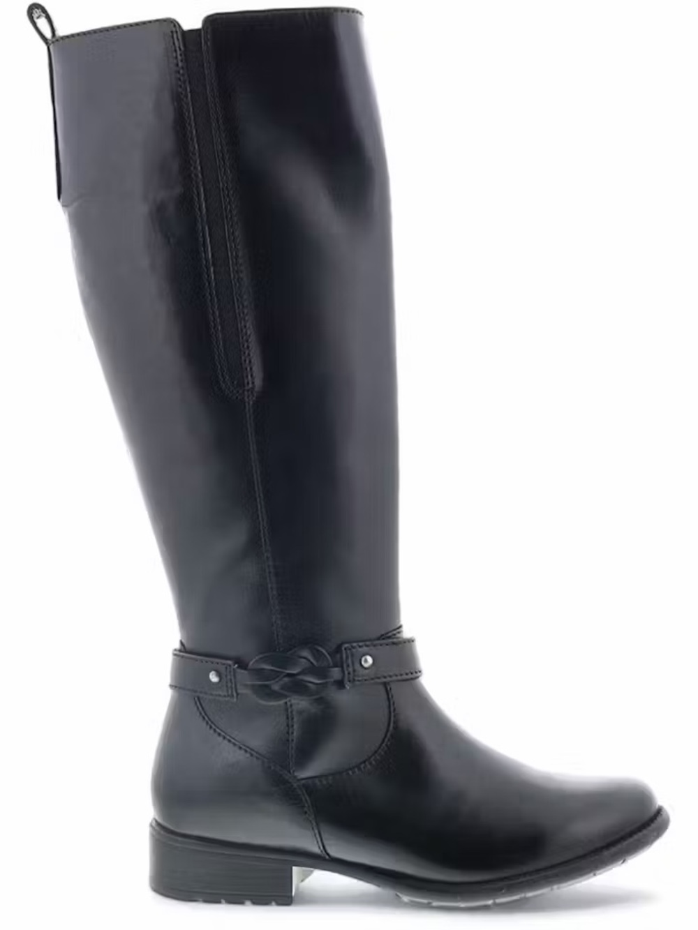 Clarks Women's Plaza Impress Leather Riding Boots Black Size 6M